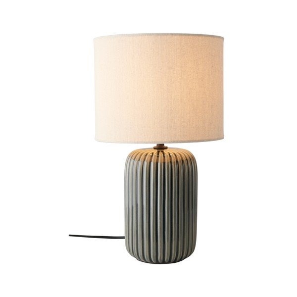Pelēka/bēša tekstila galda lampa (augstums 36 cm) Mizu – Ellos Home-image-3