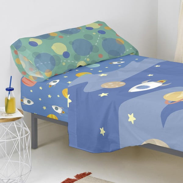 Bērnu kokvilnas palags Happynois Astronaut, 200 x 90 cm-image-4