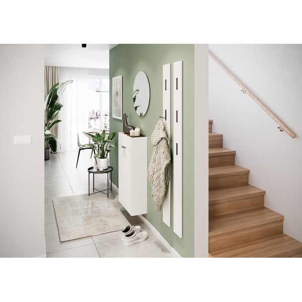 Balts skapītis ar ozolkoka imitāciju 56x97x22 cm Ameca – Germania-image-1