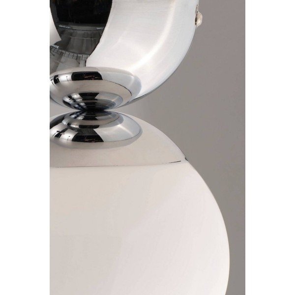 Balta/spīdīgas sudraba krāsas griestu lampa no opāla stikla ø 15 cm Leah – Jotex-image-3