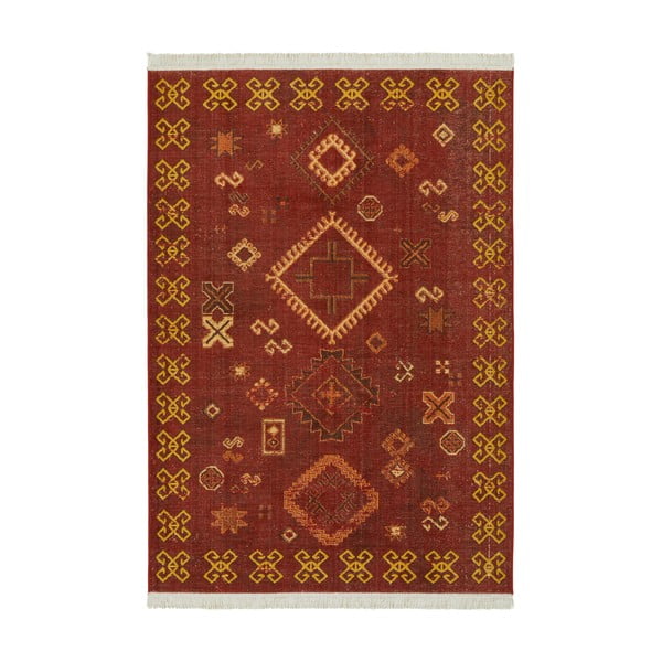 Sarkans paklājs ar pārstrādātu kokvilnu sastāvā Nouristan, 200 x 290 cm