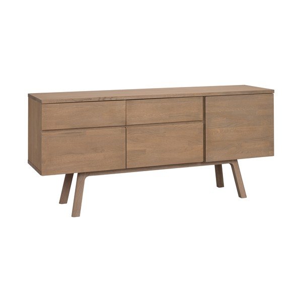 Dabīga toņa ozola masīvkoka kumode 170x77x42 cm Cleardale – Rowico