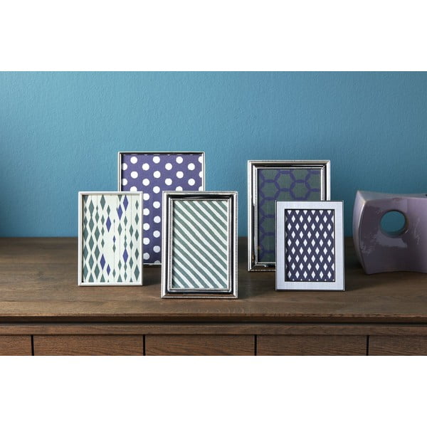 Sudraba krāsas metāla stāvošs/piekarināms foto rāmis 26x18 cm Sweet Memory – Zilverstad-image-1