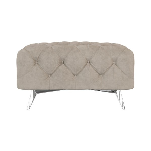 Pelēkbēšs samta kāju soliņš Chelsea – Ropez