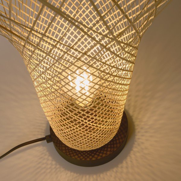 Dabīga toņa galda lampa ar bambusa abažūru (augstums 50 cm) Citalli – Kave Home-image-4