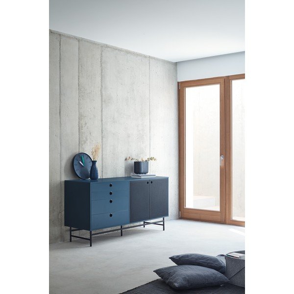 Melni zila kumode Teulat Punto, platums 150 cm-image-1