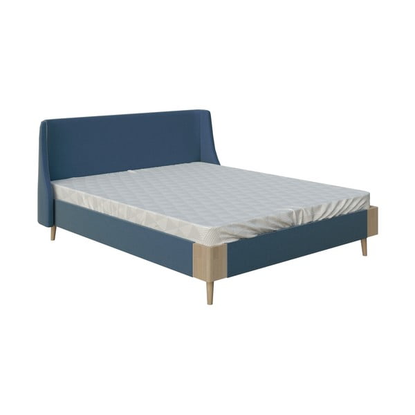 Zila divguļamā gulta ProSpánek Lagom Side Soft, 140 x 200 cm