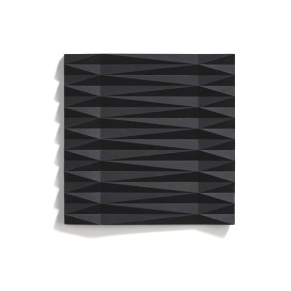 Melns silikona paklājiņš podu zonai Origami Yato, 16 x 16 cm