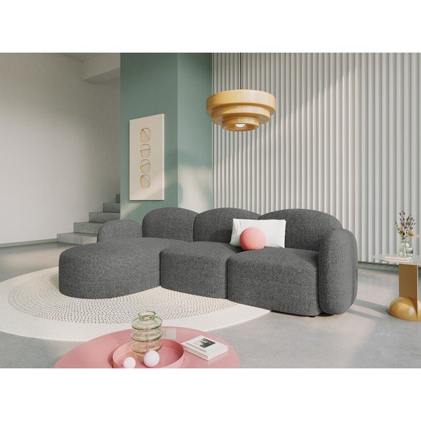 Tumši pelēks stūra dīvāns (ar kreiso stūri) Blair – Micadoni Home-image-1