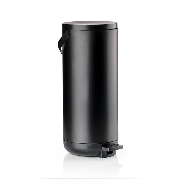 Melna plastmasas atkritumu tvertne ar pedāli 35 l Circular – Zone-image-4