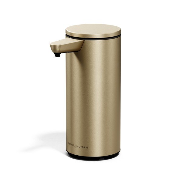 Matētas zelta krāsas tērauda automātisks ziepju dozators 266 ml – simplehuman