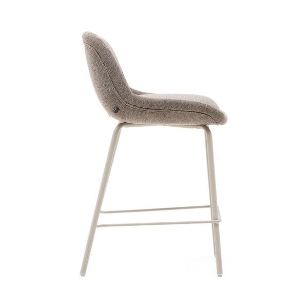 Pelēkbēšs bāra krēsls (sēdekļa augstums 65 cm) Aimin – Kave Home-image-2