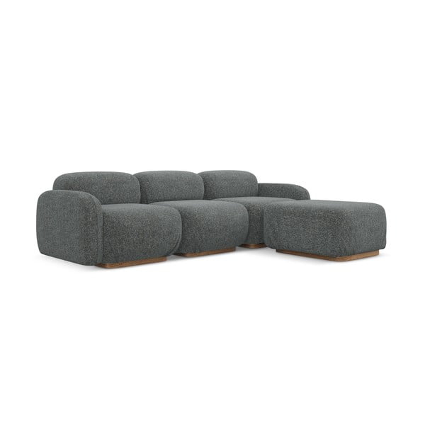 Pelēks modulārais stūra dīvāns (ar maināmu stūri) Ailani – Makamii-image-1