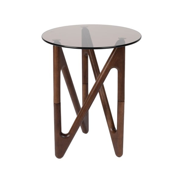 Apaļš sānu galdiņš ar stikla galda virsmu ø 40 cm Naia – Dutchbone