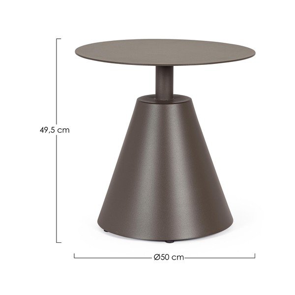 Alumīnija apaļš dārza galdiņš ø 50 cm Aloha – Bizzotto-image-2