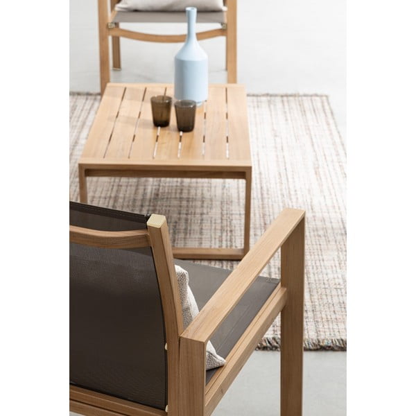 Dabīga toņa alumīnija dārza atpūtas komplekts 4 personām Kallen – Bizzotto-image-2