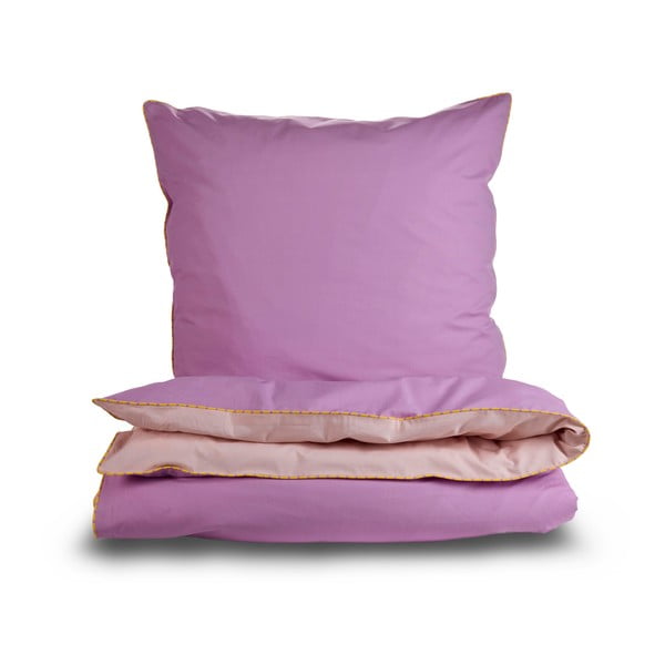 Violeta/bēša perkala gultas veļa 200x140 cm Colour Combo – Bahne & CO