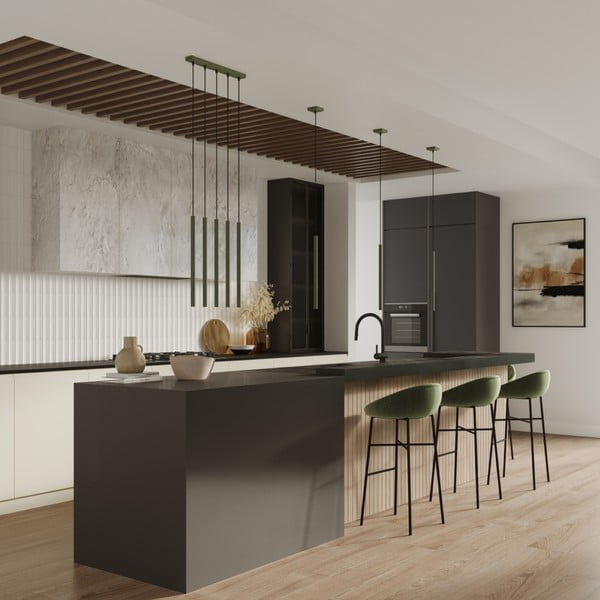 Zaļa piekaramā lampa Fideus – Sollux-image-4