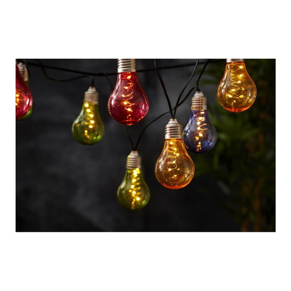 Krāsaina āra LED lampiņu virtene ar saules baterijām Star Trading Glow, garums 1,9 m-image-2