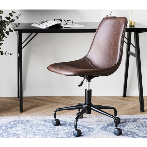 Tumši brūns biroja krēsls Monaco – House Nordic-image-1