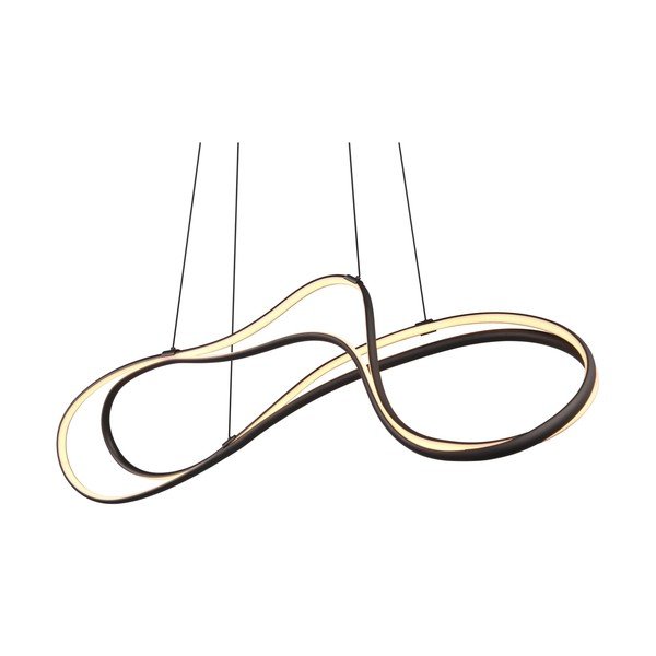 Melna LED piekaramā lampa ar metāla abažūru Nala – Trio Select-image-1