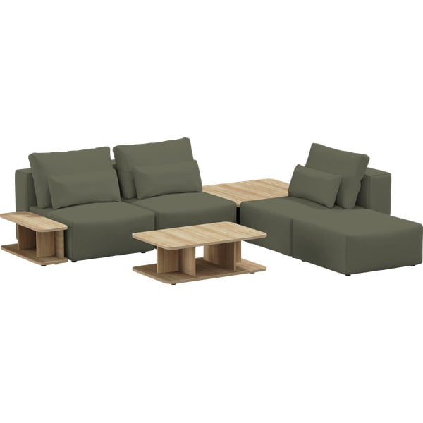 Zaļš stūra dīvāns (ar maināmu stūri) Riposo Ottimo – Sit Sit
