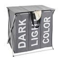 Pelēks trīskāršais veļas grozs Wenko Trio, 118 l