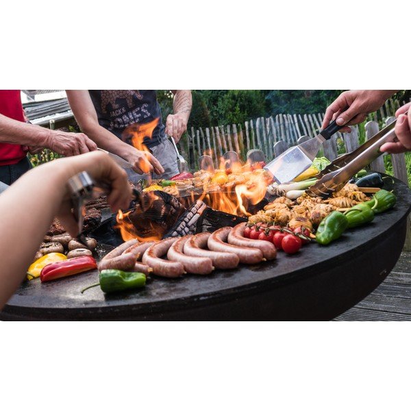 Brūns āra malkas grils Remundi Nero S, ø 62 cm-image-4