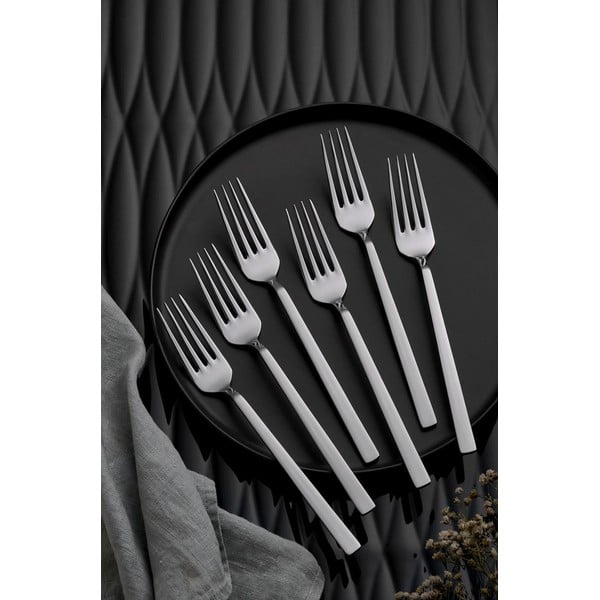 Sudraba krāsas nerūsējošā tērauda galda piederumi (36 gab.) – Hermia-image-3