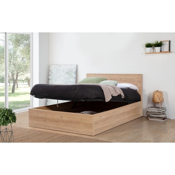 Divvietīga gulta ar uzglabāšanas vietu un režģi 160x200 cm Kronos – Marckeric-image-1