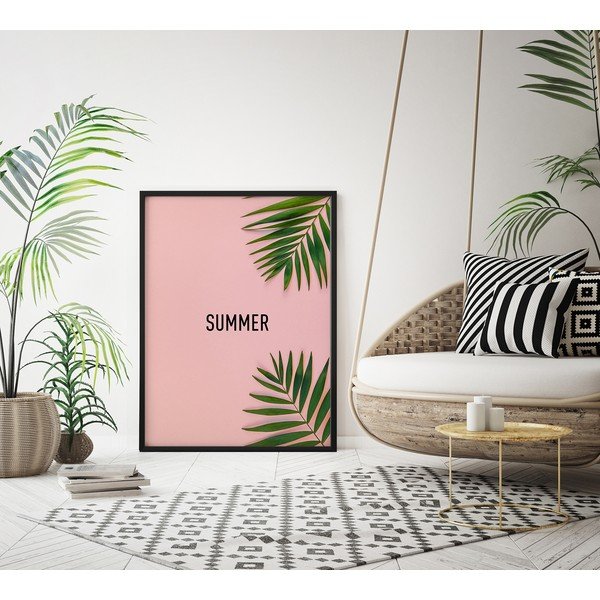 Sienas plakāts rāmī PINK/SUMMER, 70 x 100 cm-image-2