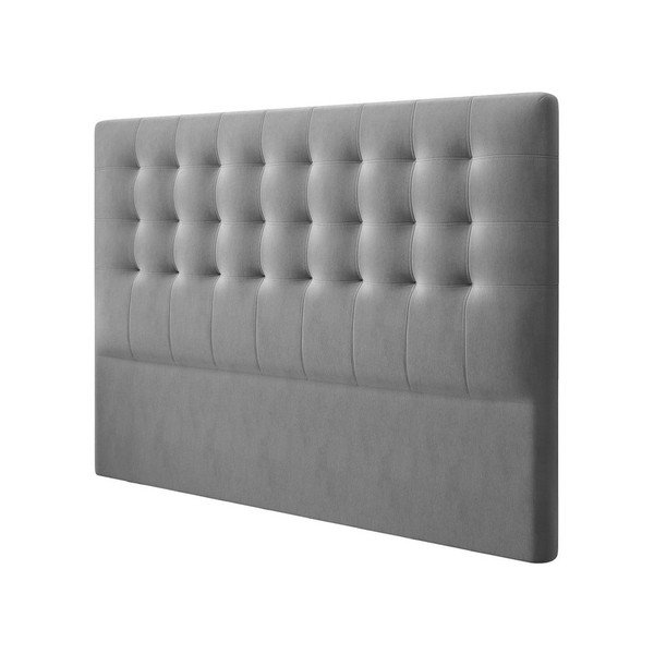 Pelēks samta gultas galvgalis Windsor & Co Sofas Athena, 140 x 120 cm-image-2