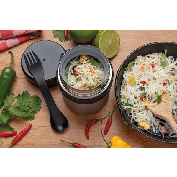 Nerūsējošā tērauda pusdienu kārbas komplekts ar galda piederumiem XD Collection-image-1