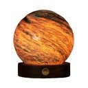 Tumši brūns/tumša dabīga toņa gaismas dekors ar USB ø 8 cm Stellar Ocean – Gingko
