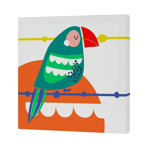 Bērnu plakāts 27x27 cm Pretty Parrots – Moshi Moshi