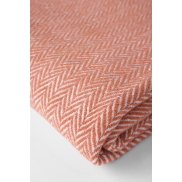 Terakotas krāsas pleds ar kokvilnu Euromant Skyline, 140 x 180 cm-image-1