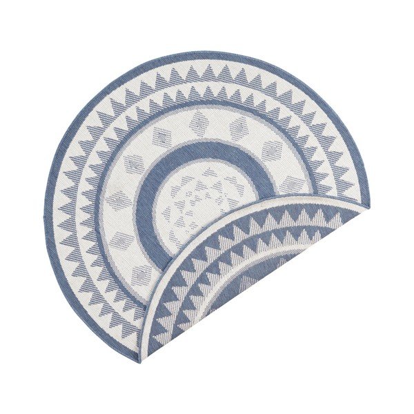 Zils un krēmkrāsas āra paklājs NORTHRUGS Jamaika, ⌀ 200 cm-image-4