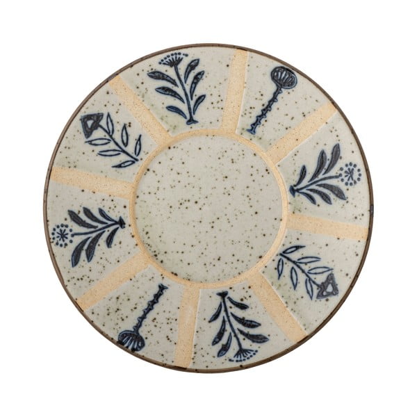 Gaiši zils/krēmkrāsas deserta māla šķīvis ø 16 cm Leonie – Bloomingville