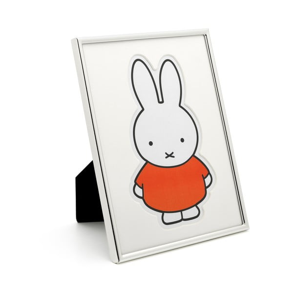 Sudraba krāsas metāla stāvošs/piekarināms foto rāmis 15x20 cm Miffy – Zilverstad