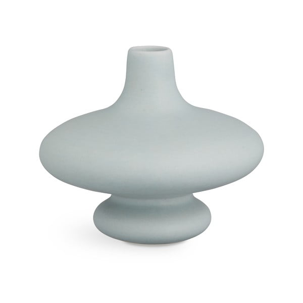 Zili pelēka keramikas vāze Kähler Design Kontur, augstums 14 cm