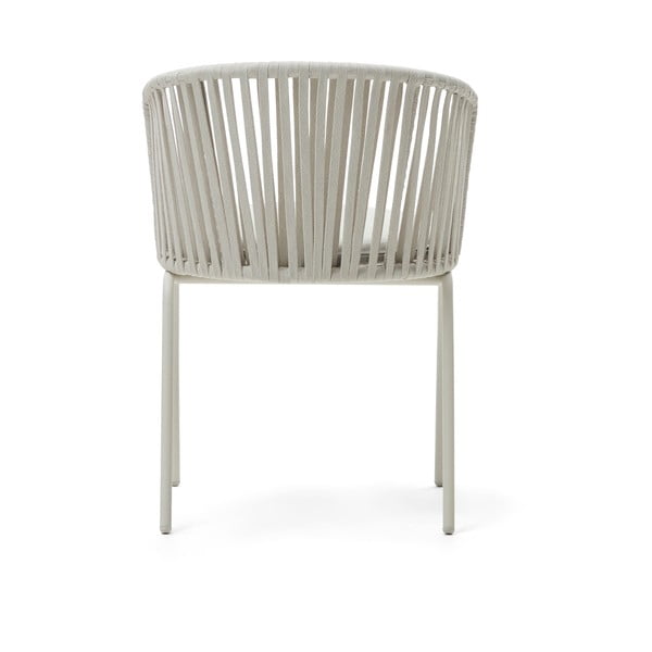 Balts metāla dārza krēsls Saconca – Kave Home-image-4
