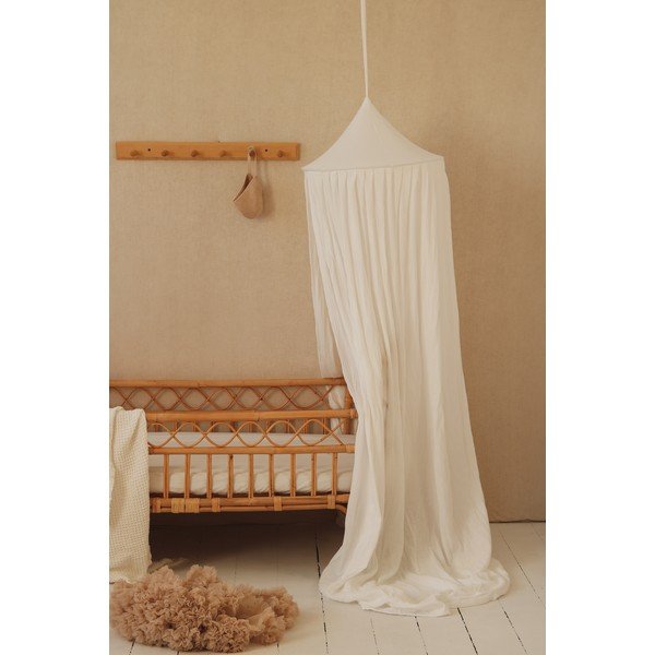 Balts kokvilnas baldahīns Cream – Moi Mili-image-3