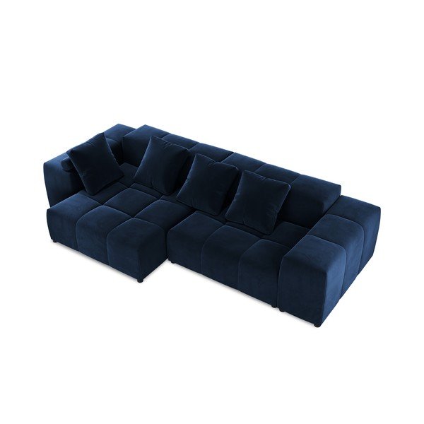 Zils samta stūra dīvāns (maināms stūris) Rome Velvet – Cosmopolitan Design -image-3