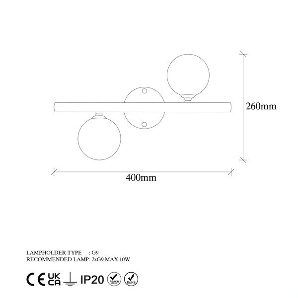 Zelta krāsas sienas lampa Domino – Opviq lights-image-4
