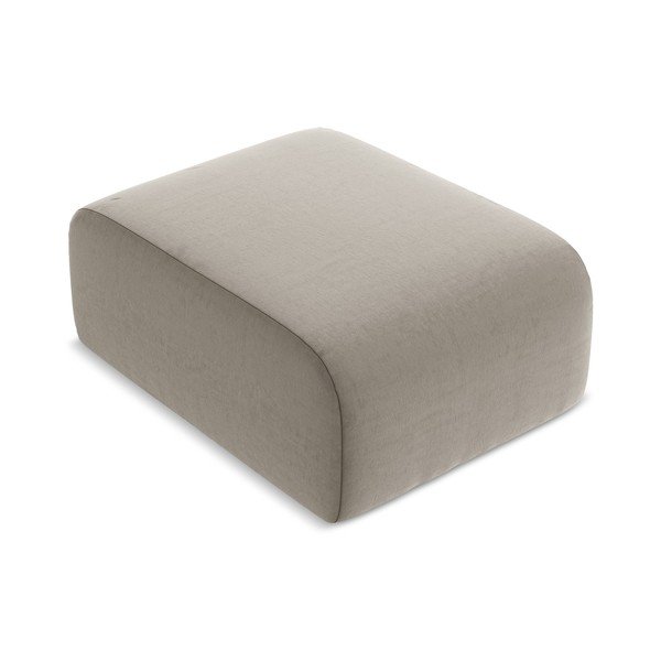 Gaiši brūns samta kāju soliņš Lani – Makamii-image-1