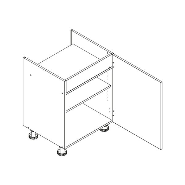 Apakšējais virtuves skapītis zem plīts (platums 60 cm) Brodie – STOLKAR-image-2