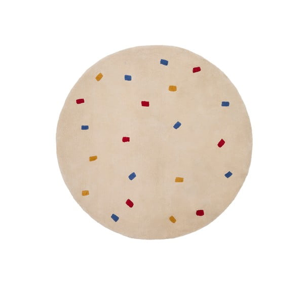 Krēmkrāsas kokvilnas bērnu paklājs ø120 cm Luli – Kave Home