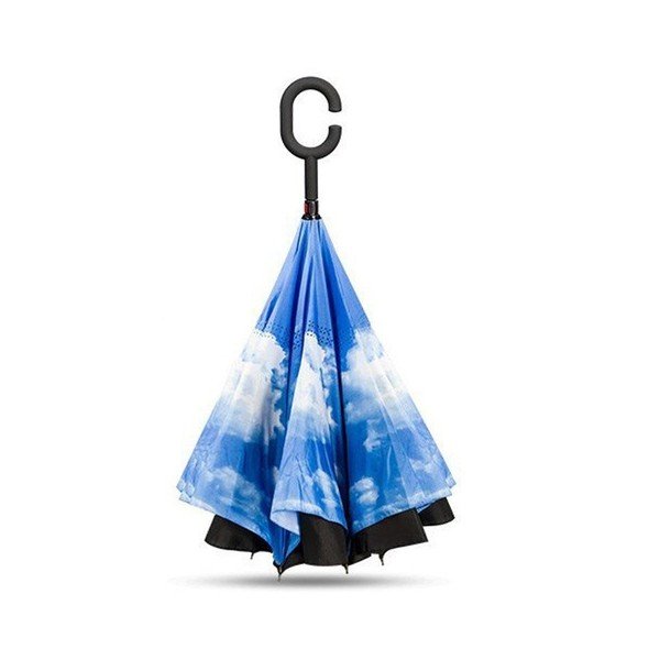 Zili melns debess lietussargs, ⌀ 110 cm-image-2