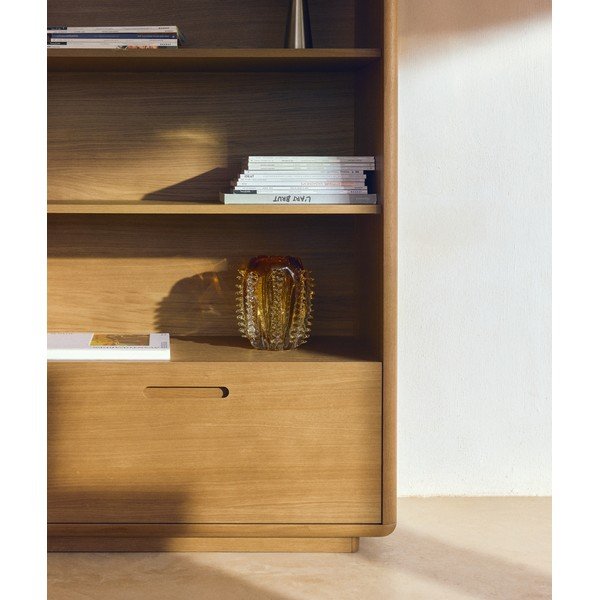 Oranža stikla rokām darināta vāze (augstums 23 cm) Nicora – Kave Home-image-1