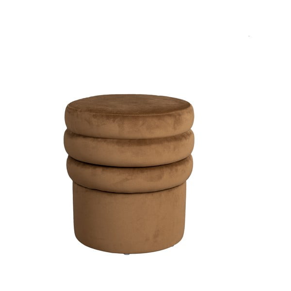 Brūns samta pufs Aditi – Dutchbone